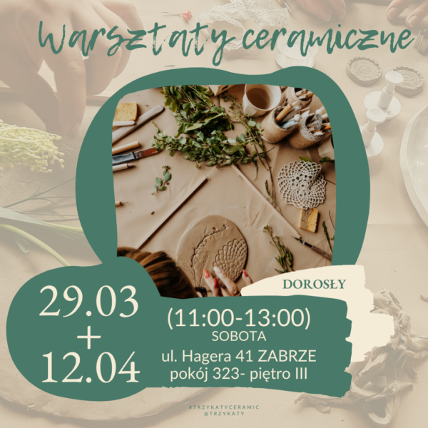 Warsztaty ceramiczne - Luźne lepienie - 29.03 - 12.04